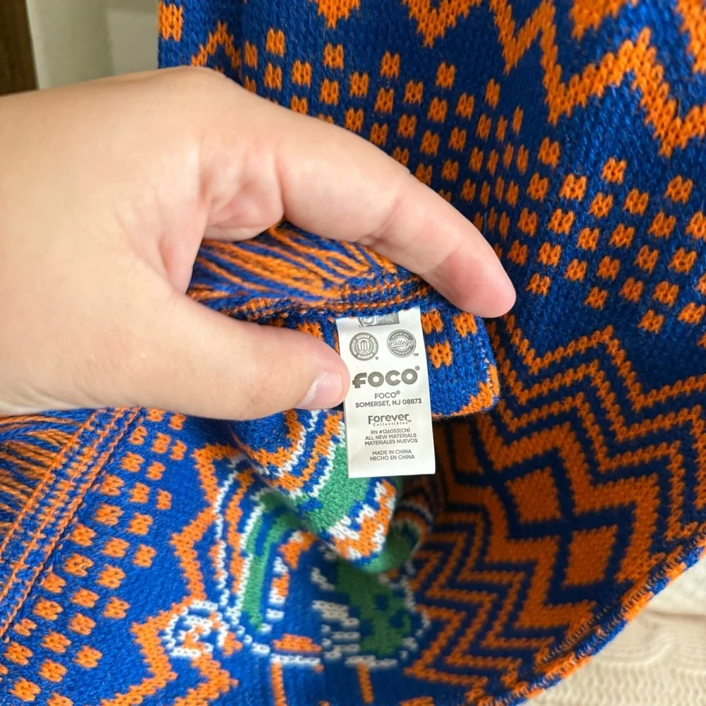 Knit Florida Gators Orange and Blue Scarf